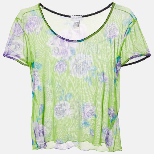 Intimo Floral Print Sheer Top S - Dolce & Gabbana - Modalova