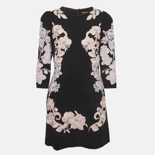 Floral Embroidered Crepe Mini Dress L - Dolce & Gabbana - Modalova