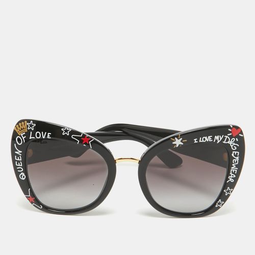 Graffiti Print DG4319 Cat Eye Sunglasses - Dolce & Gabbana - Modalova