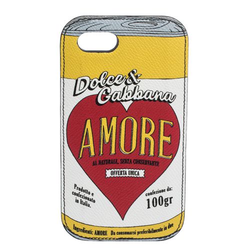 Amore Print Leather iPhone 7 Case - Dolce & Gabbana - Modalova