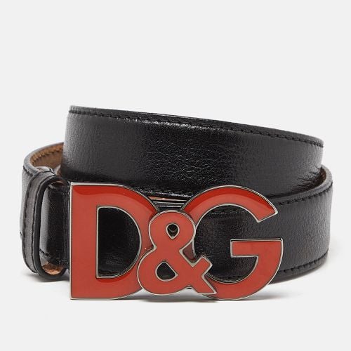 Leather D&G Logo Buckle Belt 90CM - Dolce & Gabbana - Modalova