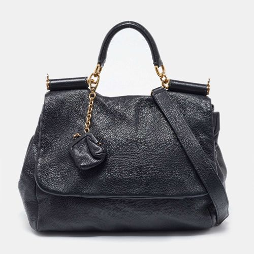 Leather Large Miss Sicily Top Handle Bag - Dolce & Gabbana - Modalova