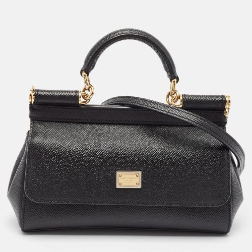 Leather Small Miss Sicily East West Top Handle Bag - Dolce & Gabbana - Modalova