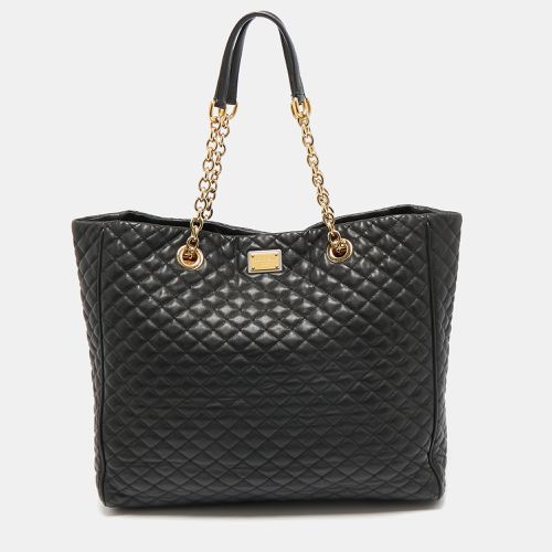 Quilted Leather Chain Shopper Tote - Dolce & Gabbana - Modalova