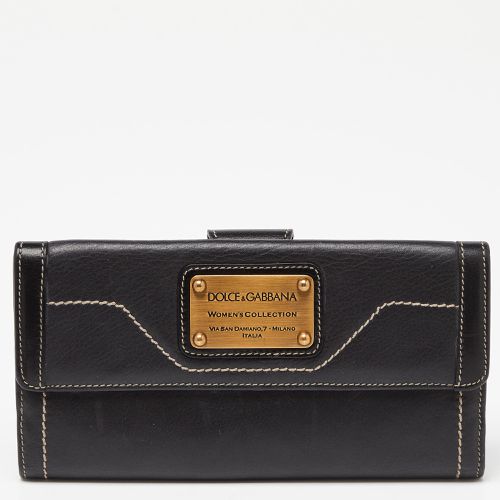 Leather Flap Continental Wallet - Dolce & Gabbana - Modalova