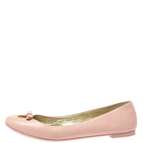 Dolce and Gabbana Lizard Embossed Leather Bow Detail Ballet Flats Size 40 - Dolce & Gabbana - Modalova