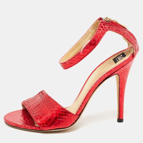 Python Leather Ankle Strap Sandals Size 36 - D&G - Modalova