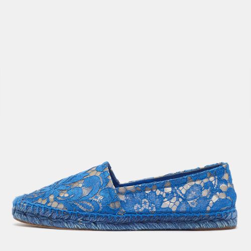 Lace and Mesh Espadrille Flats Size 38 - Dolce & Gabbana - Modalova