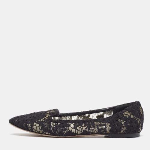 Lace Smoking Slippers Size 38 - Dolce & Gabbana - Modalova