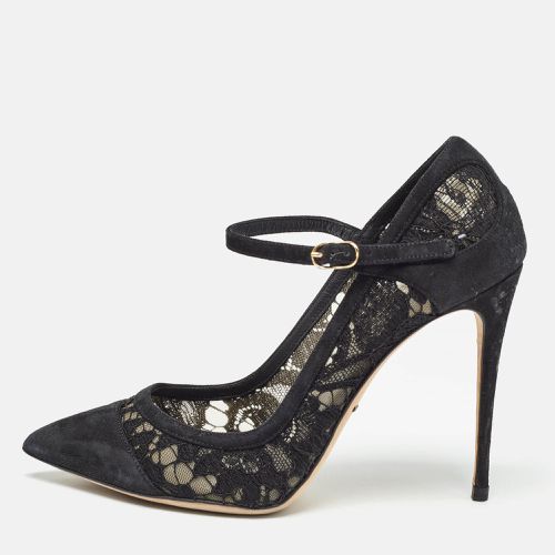 Lace and Suede Pumps Size 38 - Dolce & Gabbana - Modalova