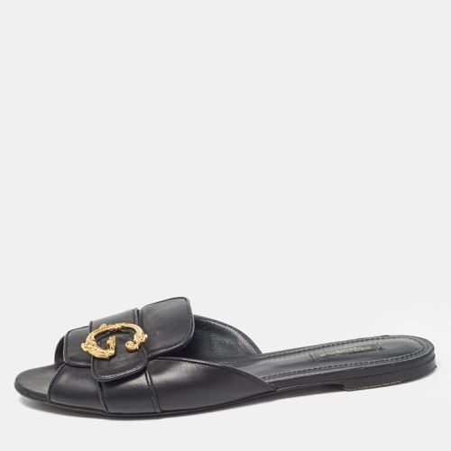 Leather Devotion Flat Slides Size 42 - Dolce & Gabbana - Modalova