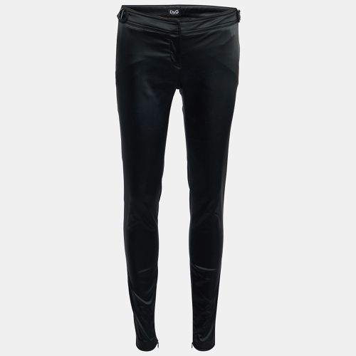 D&G Black Satin Slim Fit Trousers S - D&G - Modalova