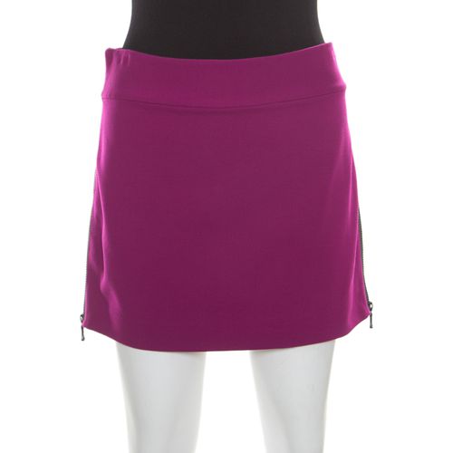 Magenta Stretch Side Zip Detail Mini Skirt M - Diane Von Furstenberg - Modalova