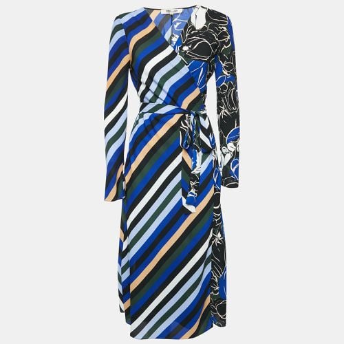 Multicolor Printed Crepe Wrap Dress S - Diane Von Furstenberg - Modalova