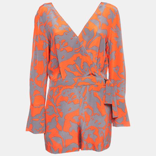 Grey Abstract Print Silk Playsuit M - Diane Von Furstenberg - Modalova