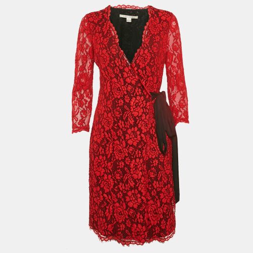 Floral Lace Julianna Wrap Dress M - Diane Von Furstenberg - Modalova