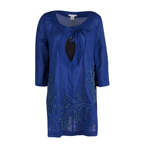 Seersucker Beaded Applique Detail Tunic M - Diane Von Furstenberg - Modalova