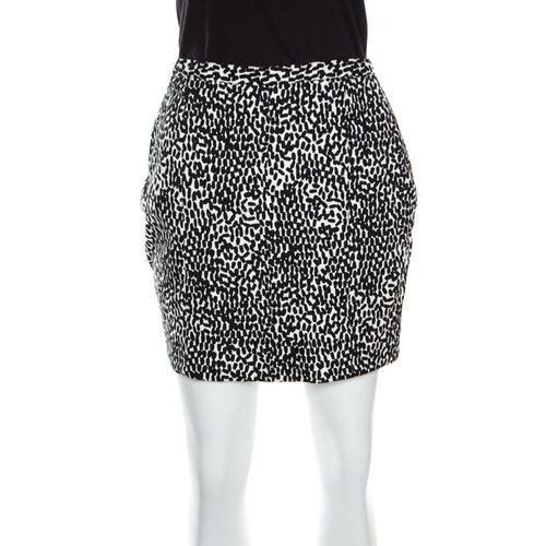 Monochrome Printed Cotton Clyde Mini Skirt S - Diane Von Furstenberg - Modalova