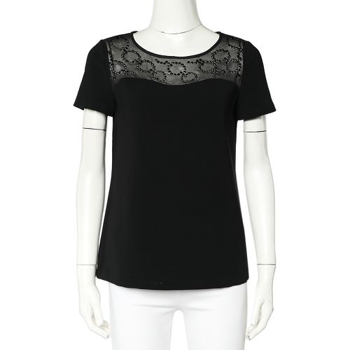 Crepe Embellished Neck Detail Top S - Diane Von Furstenberg - Modalova