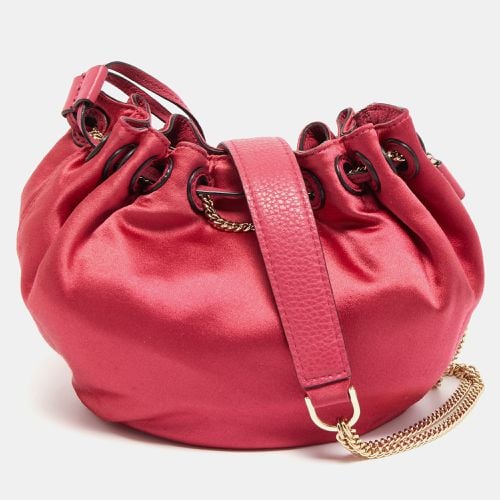 Magenta Satin Mini Love Power Drawstring Bucket Bag - Diane Von Furstenberg - Modalova