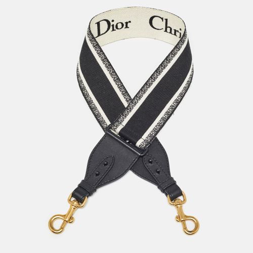 White Logo Canvas and Leather Shoulder Bag Strap - Dior - Modalova