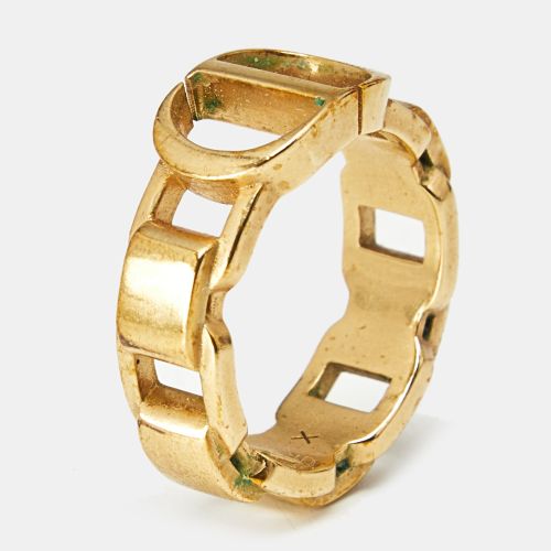 Dior CD Gold Tone Ring Size 56 - Dior - Modalova