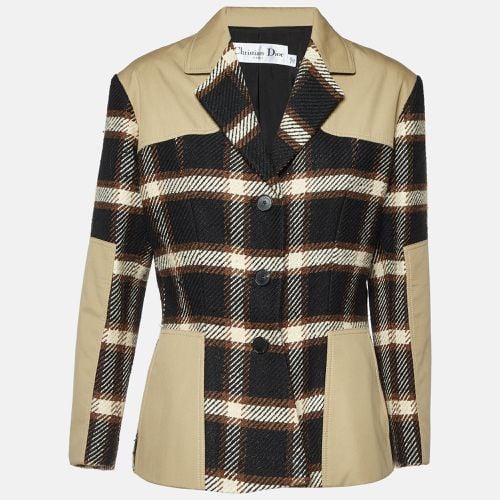 Wool and Silk Plaid Single Breasted Jacket XL - Dior - Modalova