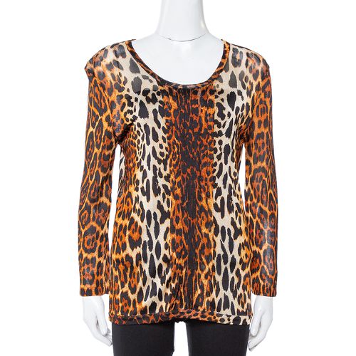 Leopard Print Knit Pleat Front Top L - Dior - Modalova