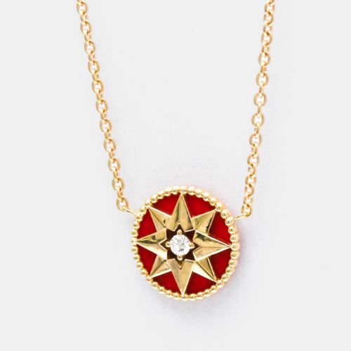 Rose des Vents 18K Rose Gold and Diamond Pendant Necklace - Dior - Modalova