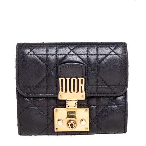 Cannage Leather Addict Compact Wallet - Dior - Modalova