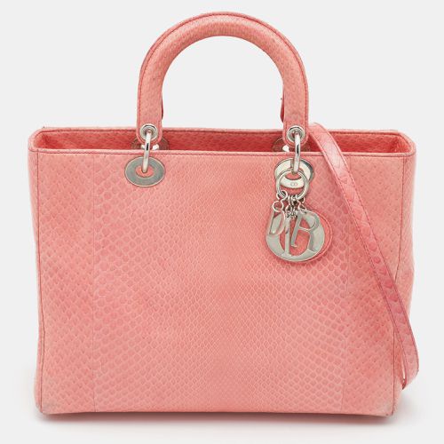 Peach Python Large Lady Tote - Dior - Modalova