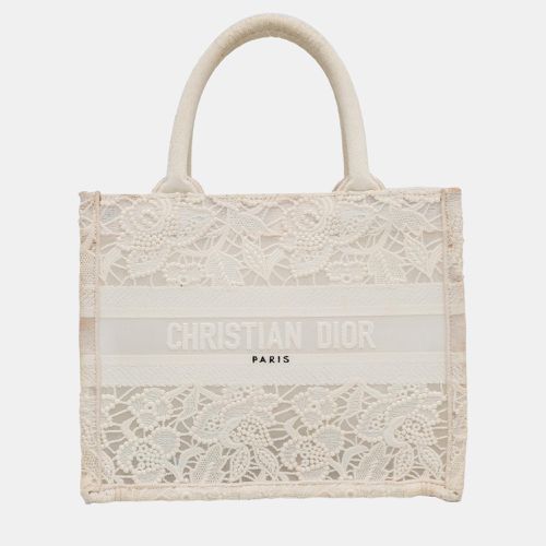 Small D-Lace Embroidery Book Tote - Dior - Modalova