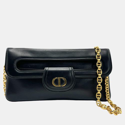 Leather Medium Double Chain Bag - Dior - Modalova