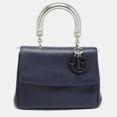 Silver Leather Small Be Flap Top Handle Bag - Dior - Modalova