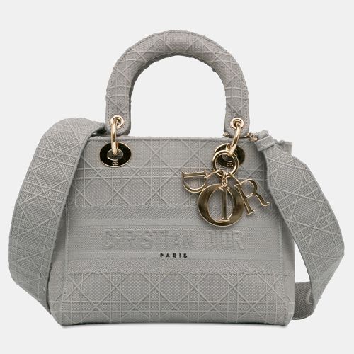 Gray Canvas Medium Lady D-Lite Tote Bag - Dior - Modalova