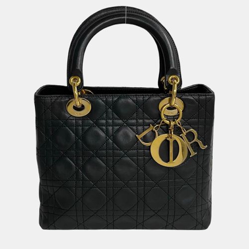 Leather Medium Lady Top Handle Bag - Dior - Modalova