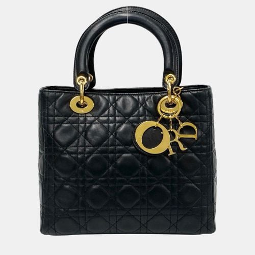 Leather Medium Lady Top Handle Bag - Dior - Modalova