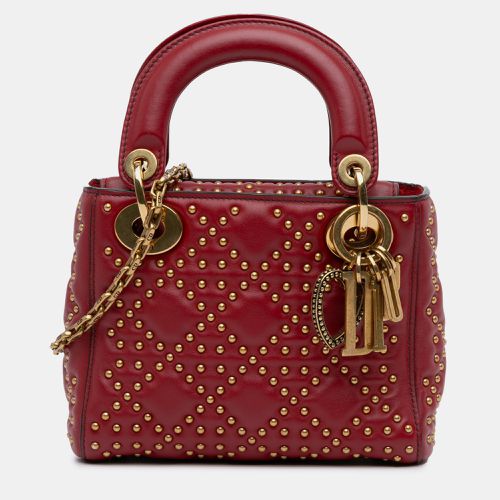 Lambskin Cannage Mini Studded Supple Lady Tote Bag - Dior - Modalova