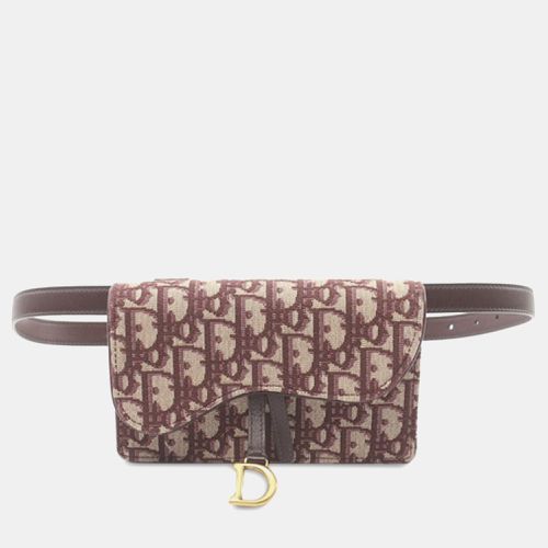 Dior Oblique Canvas Saddle Belt Bag - Dior - Modalova