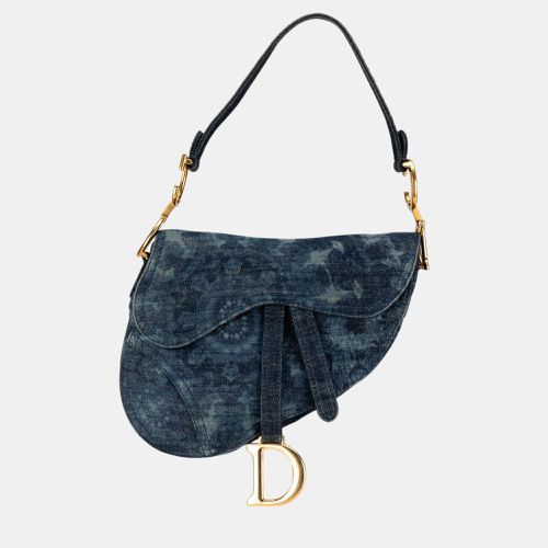 Printed Denim Medium Tie Dye Saddle Bag - Dior - Modalova