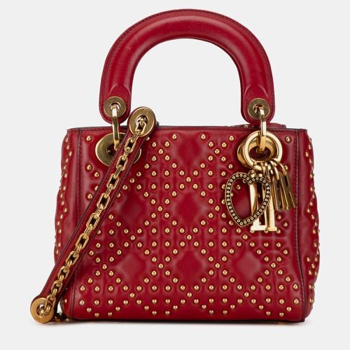 Lambskin Leather Mini Studded Lady Tote Bag - Dior - Modalova