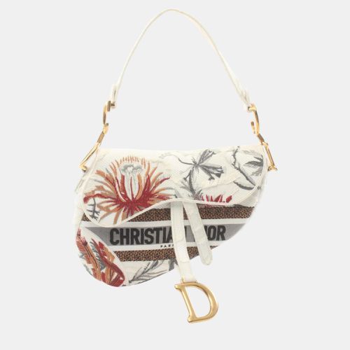 Christian White Canvas Saddle Bag - Dior - Modalova