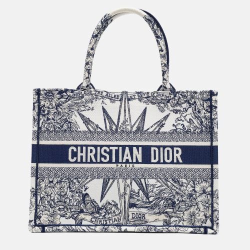 White Canvas Medium Embroidered Rêve d'Infini Book Tote - Dior - Modalova