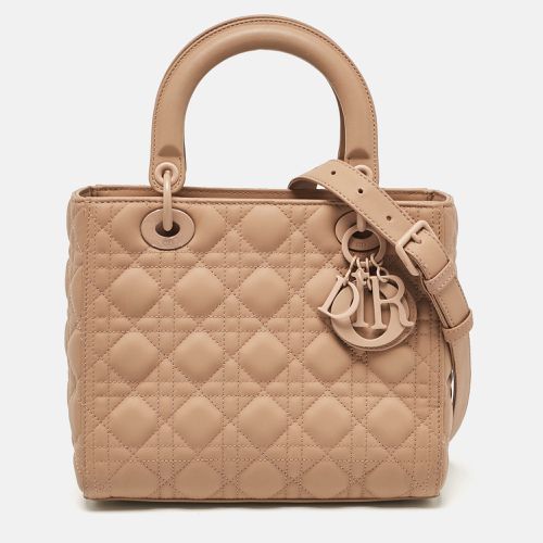 Ultra Matte Cannage Quilted Leather Medium Lady Tote - Dior - Modalova