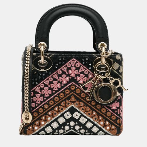 Mini Embroidered Calfskin Lady - Dior - Modalova