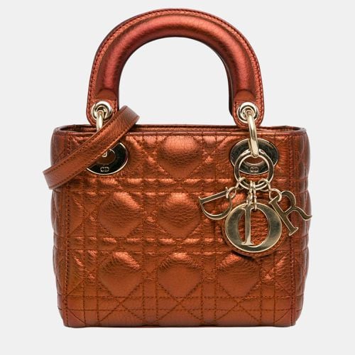 Mini Metallic Calfskin Cannage Supple Lady Bag - Dior - Modalova