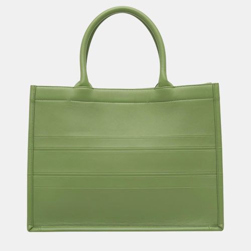 Medium Embossed Leather Book Tote Bag - Dior - Modalova