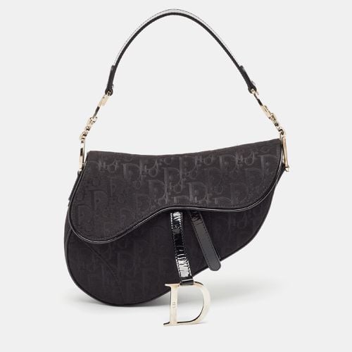 Oblique Canvas and Patent Leather XS Saddle Bag - Dior - Modalova