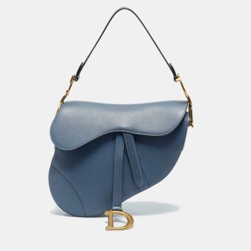 Dior Blue Leather Saddle Bag - Dior - Modalova