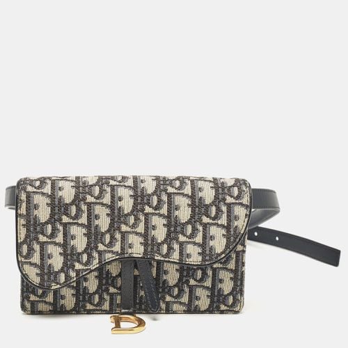 Oblique Canvas and Leather Saddle Belt Pouch - Dior - Modalova